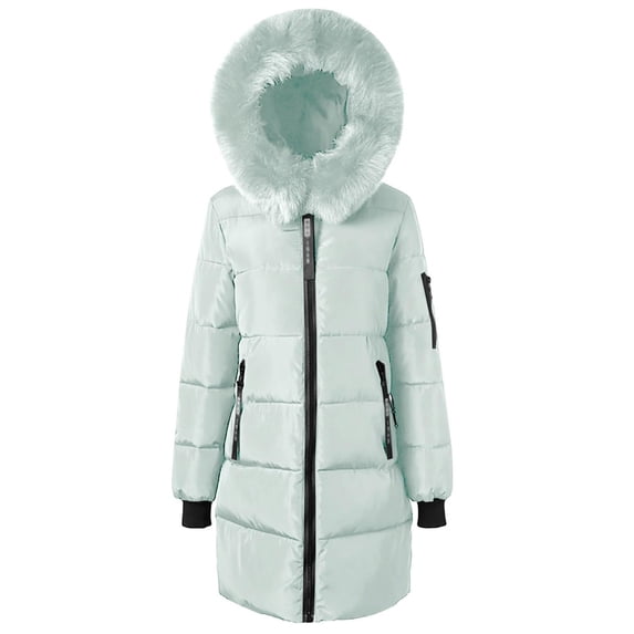 cocolona Womens Quilted Jacket Winter Thicken Warm Long Puffer Coat Long Sleeve Zip Up Hooded Puffer Down Jacket with Zipper Pockets