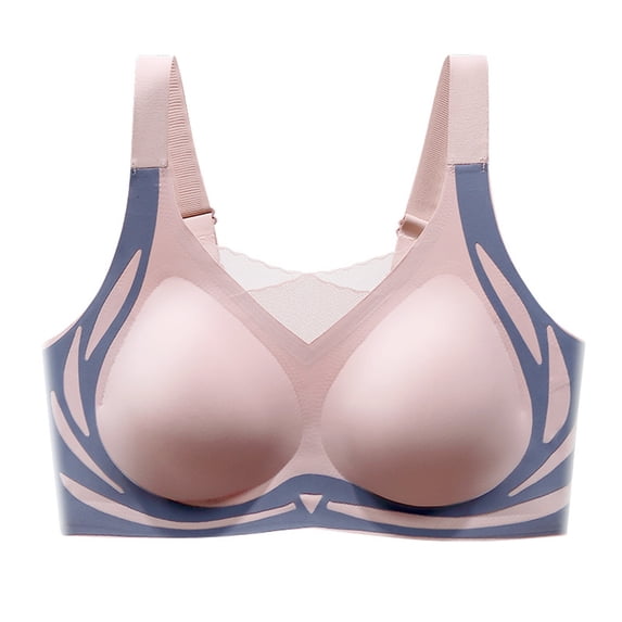 cocolona Womens Seamless Push-Up Bras Fashion Color Block Everyday Bras Lightweight Comfy Wireless Bras