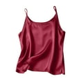 thumbnail image 1 of cocolona Womens Silk Satin Camisole Summer Casual Sleeveless Solid Color Lightweight Tank Tops, 1 of 7