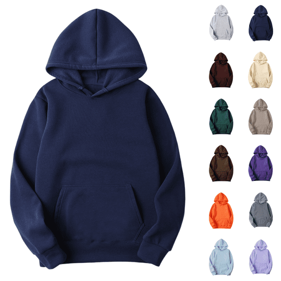 cocolona Womens Solid Hoodies Fall Fashion Casual Long Sleeve Hooded Sweatshirts Loose Comfy Trendy Pullover Tops with Pockets
