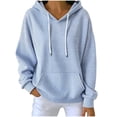 thumbnail image 1 of cocolona Womens Striped Pullover Hoodie Long Sleeve Drawstring Loose Sweatshirts Casual Outfits Tops, 1 of 6