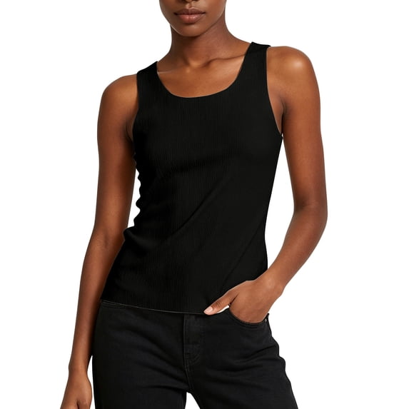 cocolona Womens Summer Basic Tank Tops Crew Neck Sleeveless Slim Fit Shirts Casual Workout Blouses