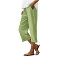 thumbnail image 1 of cocolona Womens Summer Capri Pants Elastic Waist Drawstring Sweatpants Casual Loose Yoga Workout Pants Vacation Beach Capri Pants, 1 of 6