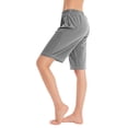 thumbnail image 1 of cocolona Womens Summer Casual Beach Shorts Elastic Waist Drawstring Lounge Athletic Knee Length Shorts with Pocket, 1 of 3