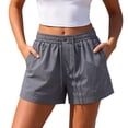 thumbnail image 1 of cocolona Womens Summer Casual Drying Running Shorts Elastic Waist Drawstring Wide Leg Workout Gym Shorts with Pockets, 1 of 4