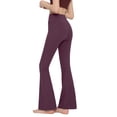 thumbnail image 1 of cocolona Womens Summer Casual High Waist Flare Leggings Elastic Waist Wide Leg Stretch Slim Yoga Pants, 1 of 4