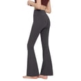 thumbnail image 1 of cocolona Womens Summer Casual High Waist Flare Leggings Elastic Waist Wide Leg Stretch Slim Yoga Pants, 1 of 4