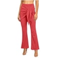 thumbnail image 1 of cocolona Womens Summer Casual High Waist Flare Leggings Elastic Waist Wide Leg Stretch Vacation Skirt Pants, 1 of 5