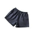 thumbnail image 1 of cocolona Womens Summer Casual Loose Beach Shorts Solid Color Elastic Waist Drawstring Shorts with Pocket, 1 of 4
