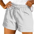 thumbnail image 1 of cocolona Womens Summer Casual Loose Cargo Shorts Elastic Waist Drawstring Vacation Beach Shorts with Pocket, 1 of 4