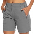 thumbnail image 1 of cocolona Womens Summer Casual Outdoor Hiking Shorts Button Zipper Waist Straight Workout Running Shorts with Pockets, 1 of 5