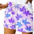 thumbnail image 1 of cocolona Womens Summer Casual Shorts Elastic Waist Drawstring Print Shorts Loose Comfy Beach Shorts with Pockets, 1 of 5