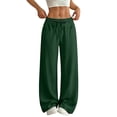 thumbnail image 1 of cocolona Womens Summer Casual Wide Leg Pants Elastic Waist Drawstring Straight Vacation Lounge Pants with Pockets, 1 of 5