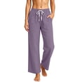 thumbnail image 1 of cocolona Womens Summer Casual Wide Leg Pants Elastic Waist Drawstring Straight Vacation Lounge Pants with Pockets, 1 of 5