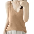 thumbnail image 1 of cocolona Womens Summer Knitted Tank Tops V Neck Sleeveless T-shirts Fashion Casual Loose Solid Color Tops, 1 of 4