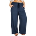thumbnail image 1 of cocolona Womens Summer Loose Plus Size Yoga Pants Elastic Waist Straight Wide Leg Workout Gym Running Trousers with Pockets, 1 of 4