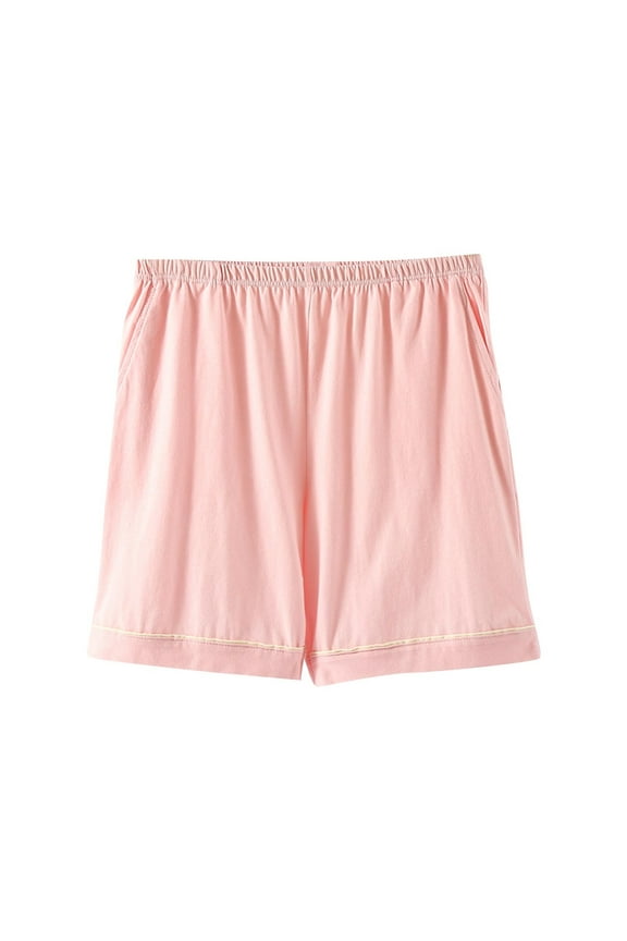 Womens Summer Lounge Shorts Elastic Waist Soft Stretchy Home Shorts Lightweight Comfy Pajama Shorts