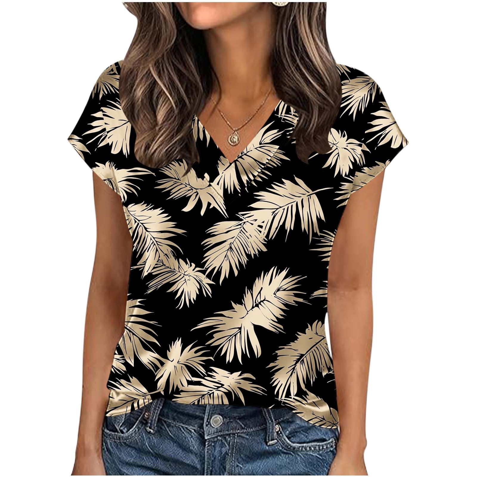 cocolona Womens Summer Silk Satin Tops Plus Size V Neck Short Sleeve T ...