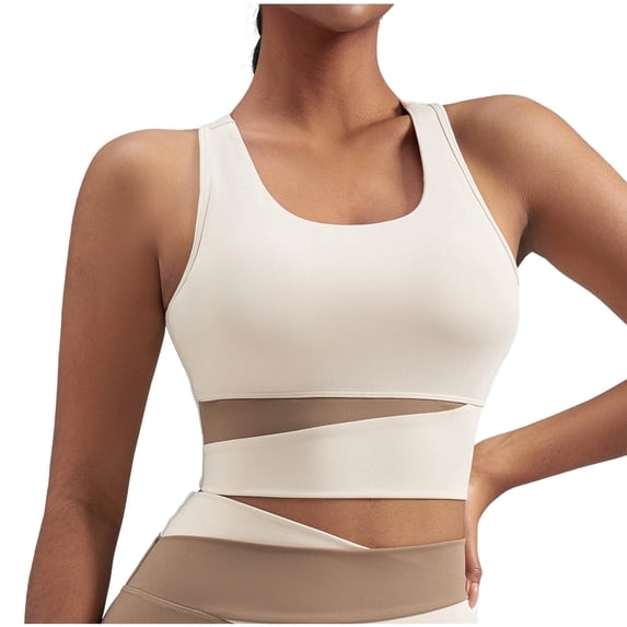 cocolona Womens Summer Workout Crop Tank Tops Outdoor Running Lightweight Shirts Sleeveless Crew Neck Patchwork Exercise Slim Fit Tees Basic Yoga Blouses