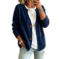 thumbnail image 1 of cocolona Womens Sweater Cardigan Long Sleeve Crew Neck Fall Sweater Open Front Casual Loose Cardigan Tops, 1 of 5