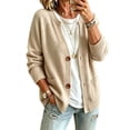 thumbnail image 1 of cocolona Womens Sweater Cardigan Long Sleeve Crew Neck Fall Sweater Open Front Casual Loose Cardigan Tops, 1 of 5