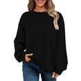 thumbnail image 1 of cocolona Womens Sweatshirt 2025 Fall Winter Casual Solid Color Long Sleeve Pullover Tops Oversized Crewneck Sweatshirt for Women, 1 of 7