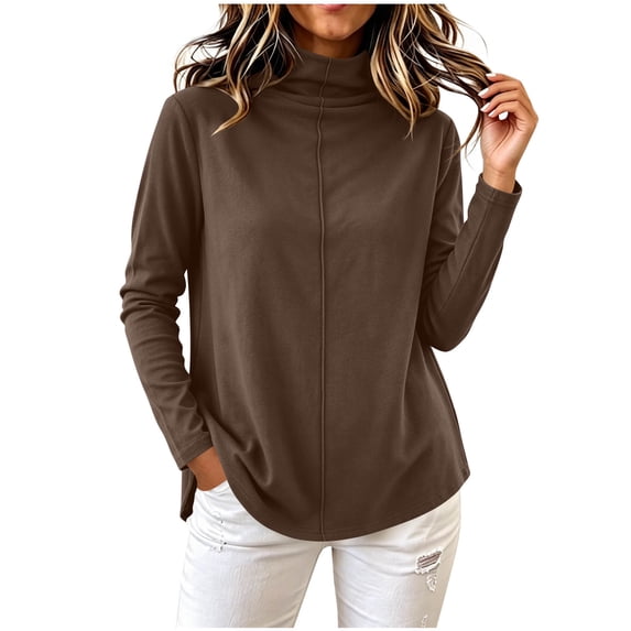 cocolona Womens Turtleneck Long Sleeve Sweater Tops Base Soft Lightweight Undershirts Layer Pullover Shirts