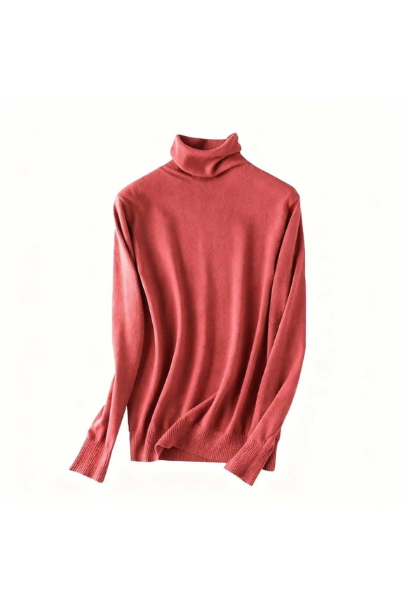 Womens Turtleneck Sweater Stack-Neck Long Sleeve Fitted Base Shirts Fall Winter Soft Warm Pullover Tops