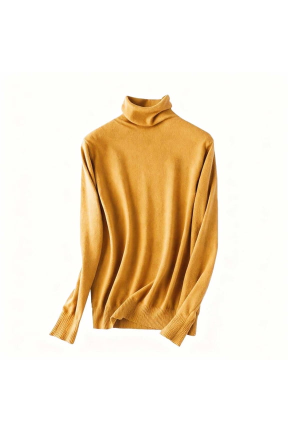 Womens Turtleneck Sweater Stack-Neck Long Sleeve Fitted Base Shirts Fall Winter Soft Warm Pullover Tops