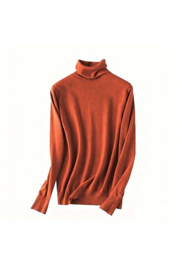 Womens Turtleneck Sweater Stack-Neck Long Sleeve Fitted Base Shirts Fall Winter Soft Warm Pullover Tops