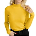 thumbnail image 1 of cocolona Womens Turtleneck Sweaters Fall Winter Solid Color Long Sleeve Shirts Casual Lightweight Pullover Sweater Tops Free Size, 1 of 3