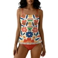 thumbnail image 1 of cocolona Womens Two Piece Tankini Swimsuits Modest Cute Bathing Suit Summer Vacation Beach Swimwear, 1 of 6