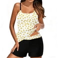 thumbnail image 1 of cocolona Womens Two Piece Tankini Swimsuits with Shorts Spaghetti Straps Backless Modest Bathing Suit Holiday Vacation Beach Swimwear, 1 of 7
