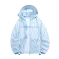 thumbnail image 1 of cocolona Womens UPF 50+ Sun Protection Jackets Long Sleeve Hooded Zipper Outwear Solid Color Outdoor Hiking Workout Tops, 1 of 6
