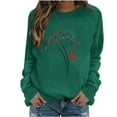 thumbnail image 1 of cocolona Womens Valentines Sweatshirts Fall Winter Crew Neck Long Sleeve Shirts Fashion Casual Heart Print Pullover Tops, 1 of 3
