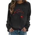thumbnail image 1 of cocolona Womens Valentines Sweatshirts Fall Winter Crew Neck Long Sleeve Shirts Fashion Casual Heart Print Pullover Tops, 1 of 3