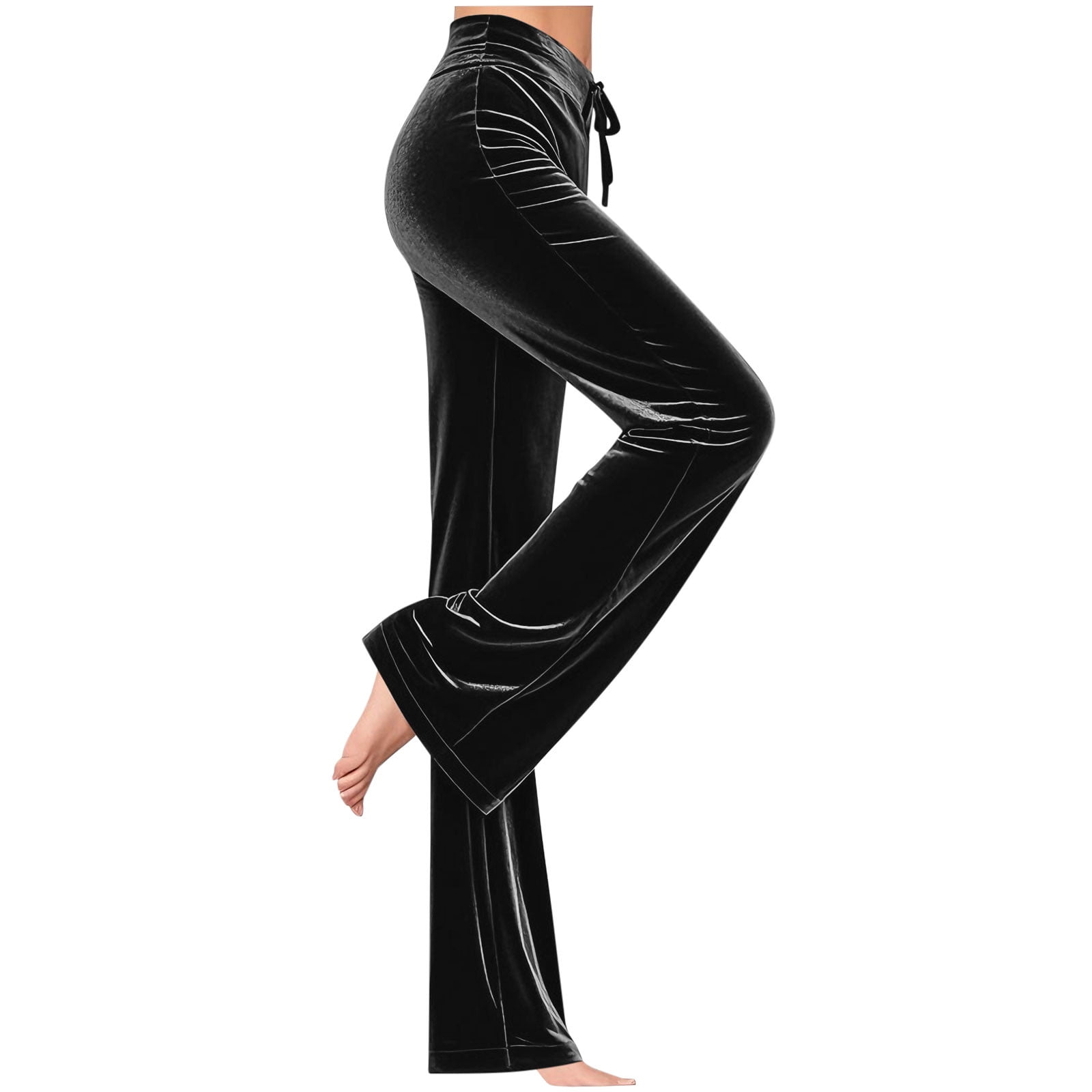 Velvet Wide-Leg Elastic Waist Pants main image 0