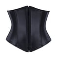 thumbnail image 1 of cocolona Womens Waist Corset Vintage Leather Underbust Waist Training Bustier Corset, 1 of 6