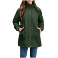 thumbnail image 1 of cocolona Womens Winter Long Fleece Coats Waterproof Windproof Outdoor Long Sleeve Hooded Parka Jacket with Pockets, 1 of 8
