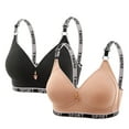 thumbnail image 1 of cocolona Womens Wireless Push Up Bras Lightweight Stretch Bras Comfy Breathable Everyday Bras 2 Pack, 1 of 2