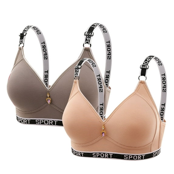 cocolona Womens Wireless Push Up Bras Lightweight Stretch Bras Comfy Breathable Everyday Bras 2 Pack