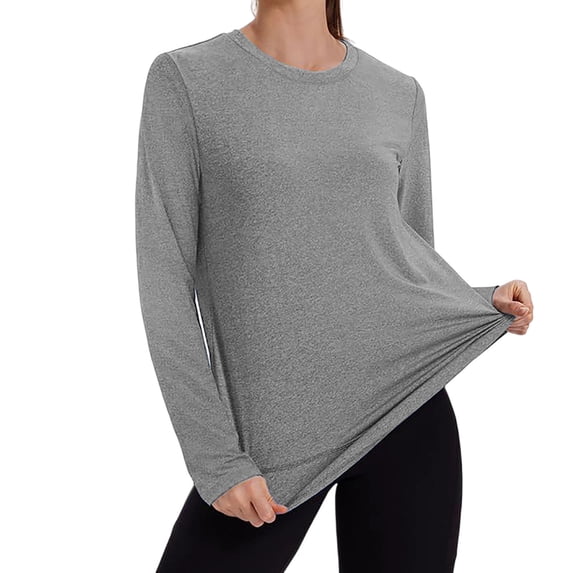 cocolona Womens Workout Tops Long Sleeve Quickly Dry UPF 50+ Sun Protection Shirts 4Crew Neck T-shirts Outddor Hiking Running Tees Shirts