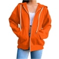 thumbnail image 1 of cocolona Womens Zip Up Hoodie 2025 Fall Winter Casual Long Sleeve Hooded Sweatshirts Fashion Solid Color Jacket with Pockets, 1 of 6