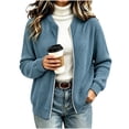 thumbnail image 1 of cocolona Womens Zipper Cardigan Sweater Trendy Crew Neck Long Sleeve Casual Sweater Knit Warm Fall Winter Cardigan, 1 of 6