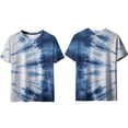 thumbnail image 1 of cocolona Womens and Mens Tie Dye Print T-shirt Summer Short Sleeve Crew Neck Tops Fashion Casual Vintage Tees Blouses, 1 of 8