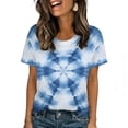 thumbnail image 1 of cocolona Womens and Mens Tie Dye Print T-shirt Summer Short Sleeve Crew Neck Tops Fashion Casual Vintage Tees Blouses, 1 of 8