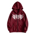 thumbnail image 1 of cocolona Zip Up Hoodie Mens Long Sleeve Drawstring Sweatshirt Fall Winter Fashion Casual Hooded Jacket Print Tops, 1 of 5