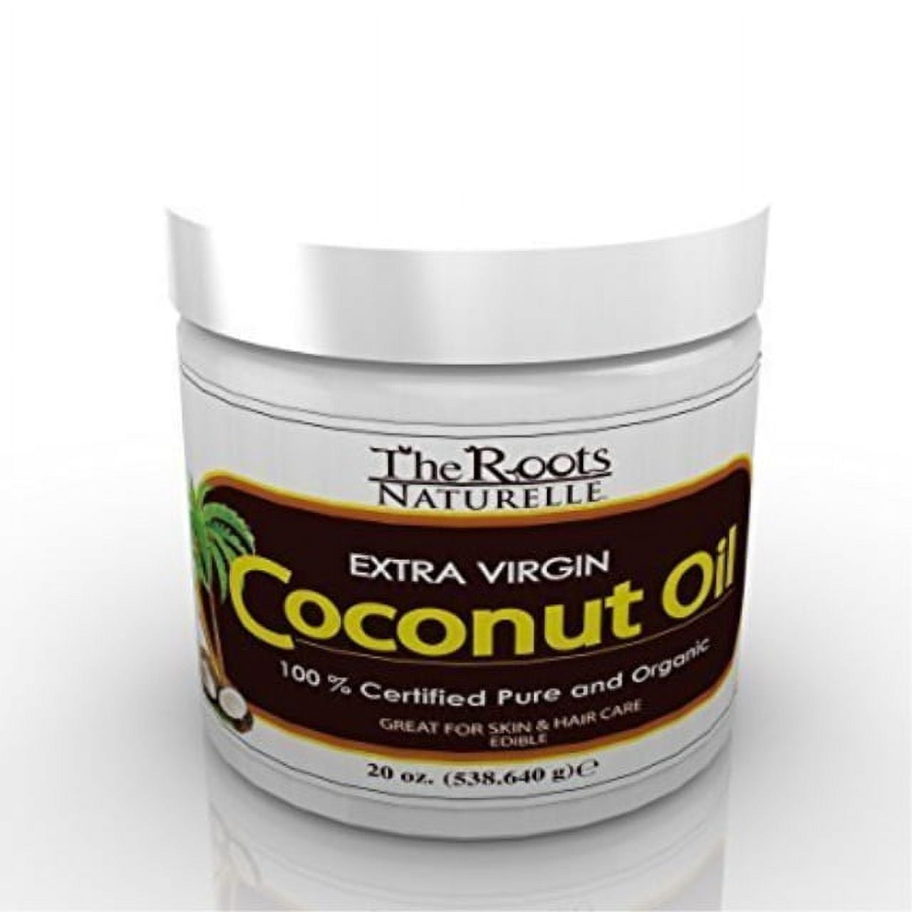 coconut oil - extra virgin 100% certified pure and organic. for skin and hair care. extra large 20oz jar