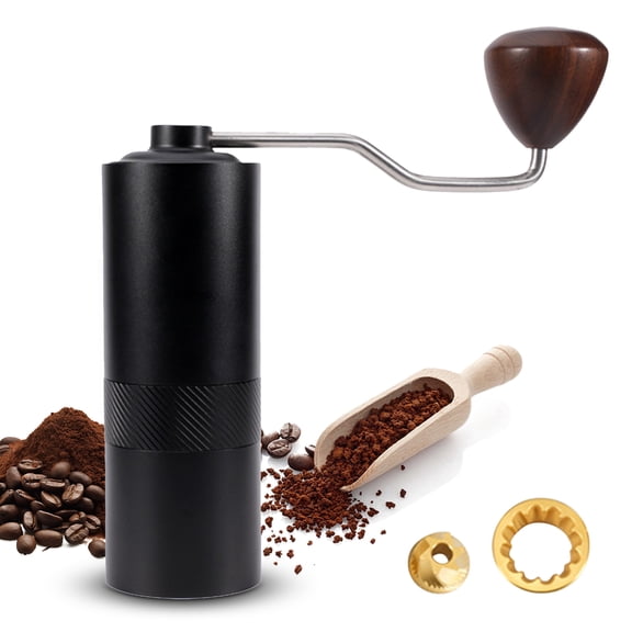 coffee ,Coffee Bean With Crank 6 Core Bean With Wood 6 Core Conical Turkish Drip Coffee Espresso Pour Over Wood Crank 6 Coffee Espresso Pour With Wood Crank Black plating burr