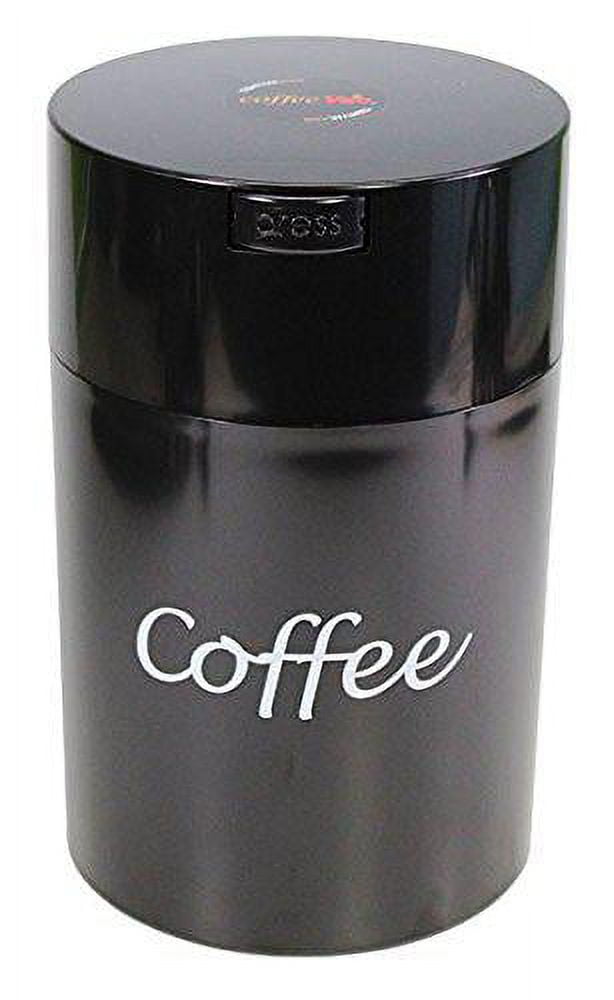 coffeevac 1 lb the ultimate vacuum sealed coffee container, black cap